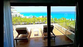 POV Sex and Blowjob with Ginger Banks Overlooking Beach in Mexico