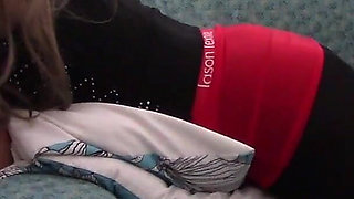 Blonde MILF in Pantyhose and Heels Gives a Blowjob and Swallows