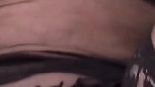 The Old Slut Comes Home and Masturbates on the Stairs