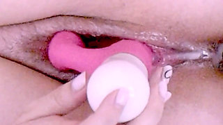 Vibrator in Stepmom's Creamy, Made Her Squirt