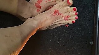 Candle Light on Tiny Feet with Sexy Toes