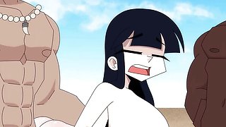 Nude Beach Surprise Gang Bang - Cartoon Anime