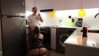 I fucked my friend's mom in the kitchen after his birthday