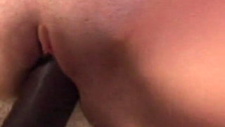 Young brunette in pigtails sucks and fucks black cock like a pro