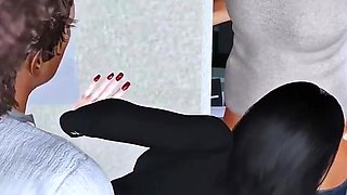 Beauty Leader Threesome Her Co-worker (p2) - 3D Animation Hentai
