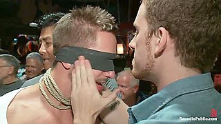 Naked Ripped Stud Gets Humiliated And Used In A Crowded Public Bar