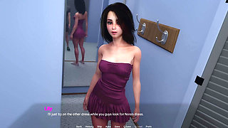 Fucking Stepcousin in Dressing Room- Away From Home Animated Porn Gameplay
