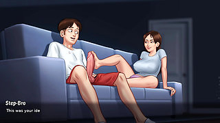 Lewd Hentai Game with Footjob and Full Sex Creampie