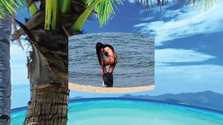 Hot Asian Beach Girl Easily Tempted Into Porn