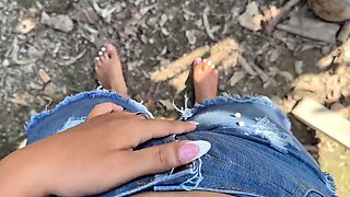 Tasty twat in public as I pleasure myself right in front