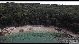 Nude Beach Day With 3 Gorgeous Models Melonie Rebeka Ruby With Kristina Sun Goddesses Picnic Naked