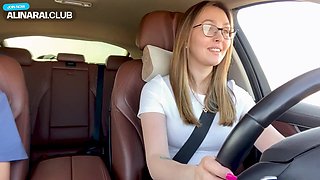 Stepmom Blows And Fucks Her Stepson In The Car - Alina Rai