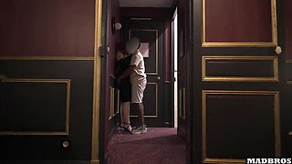 French Redhead with Big Ass Gets Rough Hardcore Fuck and Creampie After Party