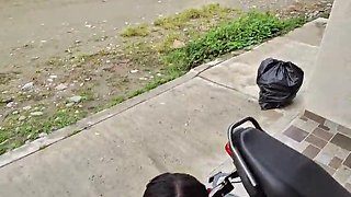 After the party, the babe waits for the Uber and I convince her to go to my house.