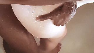 INTERRACIAL SHOWER FUCKING, CREAM. I SUCK HIM UNTIL THE LAST 💧 ONE