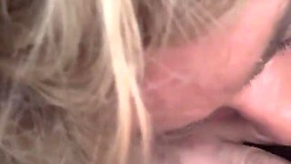 notfake prostitute gives head in a backseat at a car le