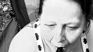 The Pictures Black and White She Sucks That Cock with All Her Fucking Might Cum Guzzler