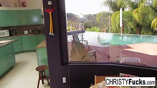 Sexy Plays With Her Amazing Tits And Wet Pussy On The Kitchen Counter 10 Min With Christy Mack