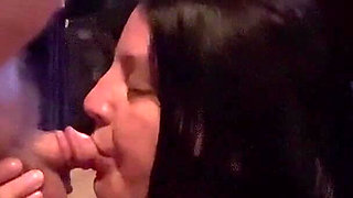 Real Amateur Couple Amazing Blowjob with Cumshot on Huge Tits