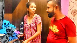 Desi landlord punishes thieving maid with hardcore sex in Hindi