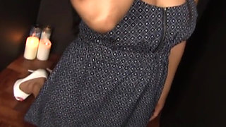 Big Tit Asian Drains All the Spunk From Gloryhole Cock