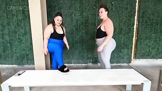 Hot spic BBWs amateur threesome sex