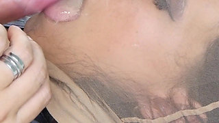 Katy Kat Brown and Tan Nylon Encasement Face