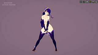 Busty Raiden Shogun Phut Hon Sexy Dance Hentai Animation