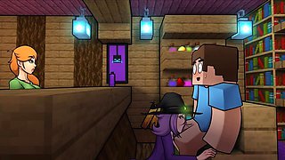 Minecraft Hentai Horny Craft - Part 21 - Witch Blowjob Under Table by Loveskysan69