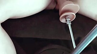 Control My German wife with new bbc on the fucking machine to orgasm