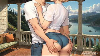 Big Ass wife Balcony Quickie