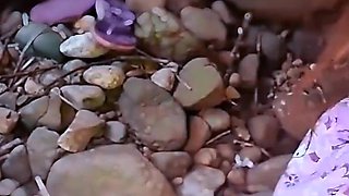 The Big Booty Woman Swimming Naked in the Water and Fucking in the Water on an Outdoor River