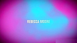 Buxom European MILF Rebecca Moore taking cumshots in MMF threesome