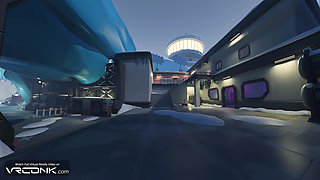 VR Conk: Chubby Brunette Mei Rides A Huge Cock In Overwatch Cosplay Parody