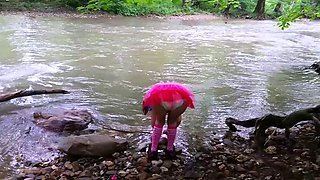 Kaley: Upskirt at River