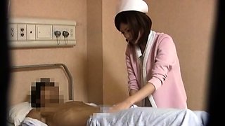 Nurse in heats roughly drilled and made to drink ball semen
