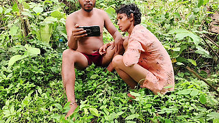 A Girl Was Cheating Her Husband Because Her Husband Was Not Satisfied so She Was Fucking with Her Ex Boyfriend in Jungle so Hard