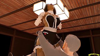 Beautiful Brunette French Maid (office Sex 3d Porn Animation)