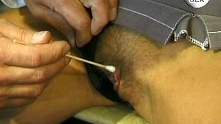 German Teen Got Her Cute Face Covered by Doctor Cum