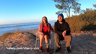 Amateur couple gets naughty on a camping trip