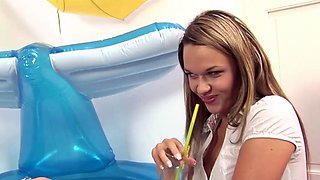 Naughty lesbian wet inside the piss pool