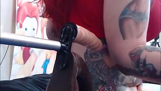 Huge ass webcam babe dildo machine double penetration