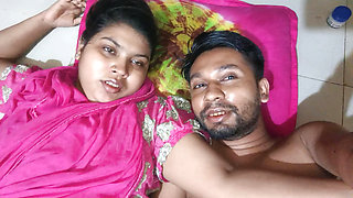Beautiful New Married Wife Saree Romance
