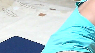 Natural Tits Stick Out of a Tank Top Dress with No Bra and Pink Micro Thong Wedgie Ass, Busty Japanese Girl Sexy Training Seduce