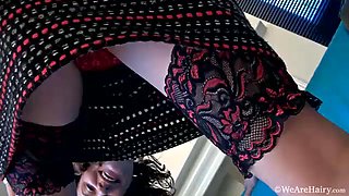 Sofia Matthews shows upskirt and gets naked - WeAreHairy