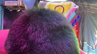 Chubby FTM Arbryn Phoenyx Sucks Tiny Dildo