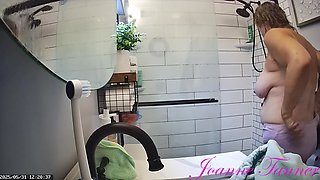 Found Hidden Cam Footage of My Mom Mrs. Joanne Tanner the Real Public Schoolteacher in the Shower on my Dad's Computer 5