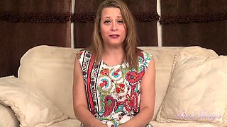 Jayden Fucks Herself with Vibrator in Lacy Red Stockings