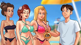 Cartoon stepmom helps with wanking in summertime saga episode by Misskitty2k