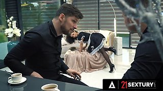 Twenty-one sextury - hot maid Stacy Bloom gets her both holes plumbed during hard double penetration